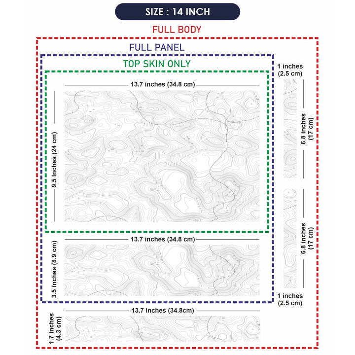 Laptop Skin - Topography Pattern TP07