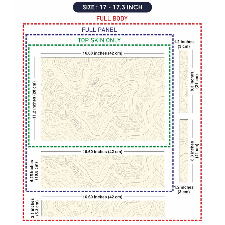 Laptop Skin - Topography Pattern TP14